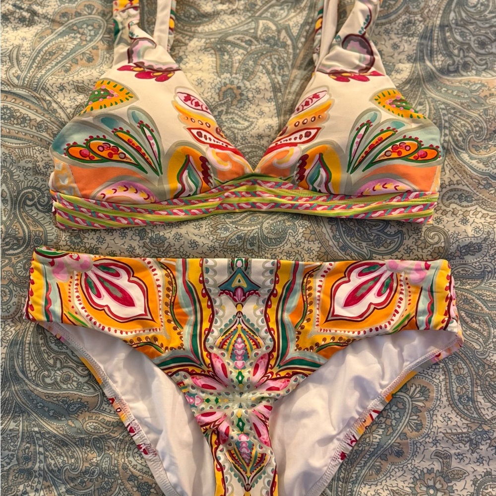 Antonio Melani Paisley Bikini Set size Small